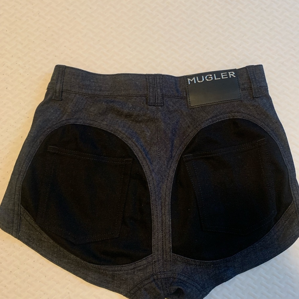 Mugler Midnight Blue Denim Shorts - Picture 5 of 9